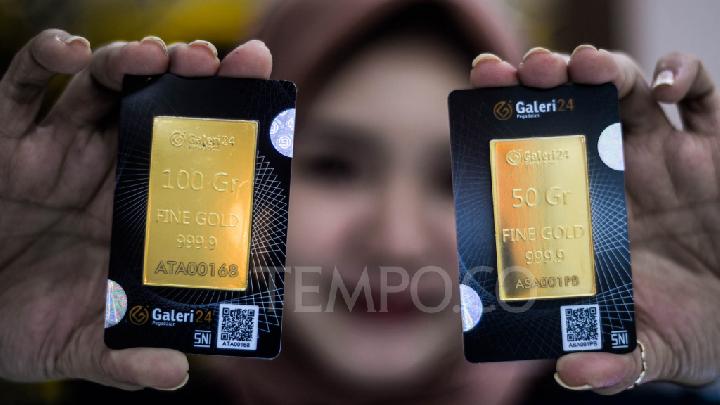 Harga emas Antam saat ini stabil di Rp 1.123.000 per gram